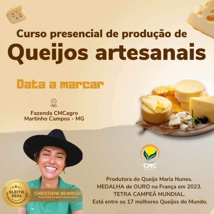 Curso presencial de Produção de queijos artesanais